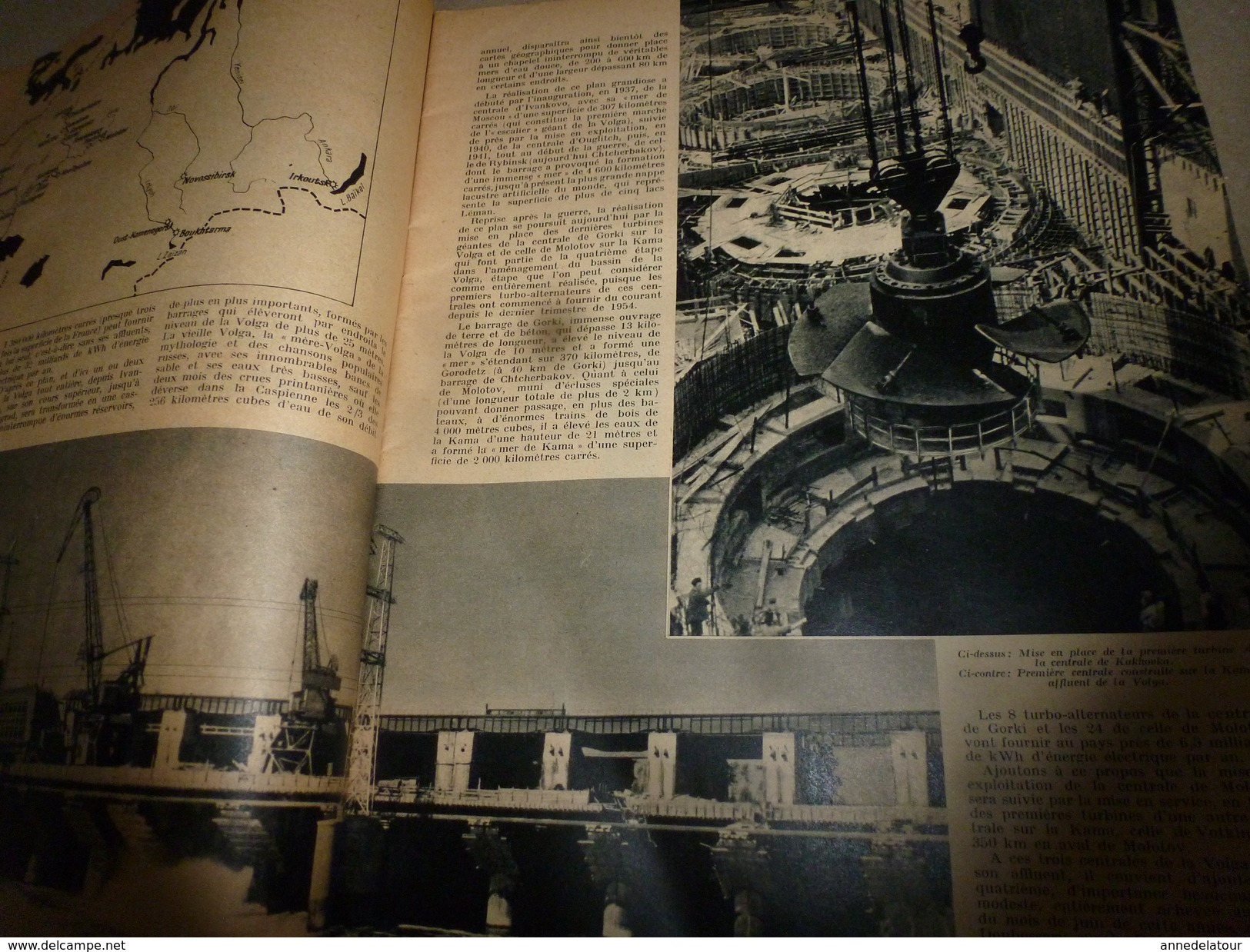1955 SETA : Plans Centrales Atomiques;Avion LE CARAVELLE;L'HYDRO-ELECTRIQUE De Russie;Trains Télécommandés;Entomologie - Wissenschaft