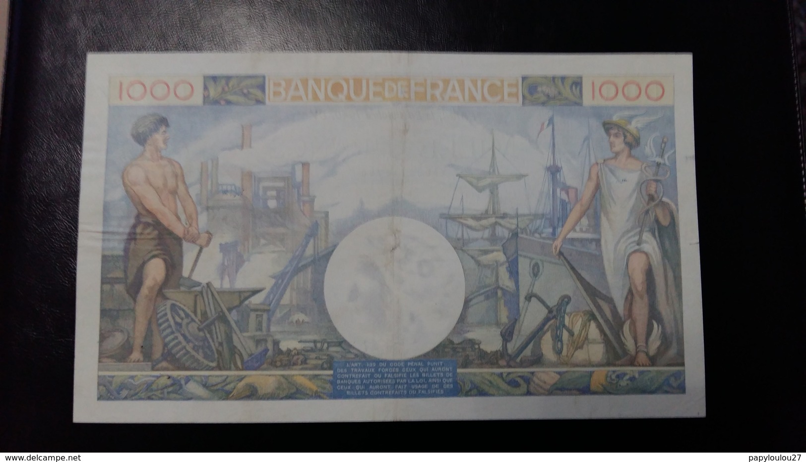 Billet De 1000 Fr "Commerce Et Industrie" 24/10/1940 - 1 000 F 1940-1944 ''Commerce Et Industrie''
