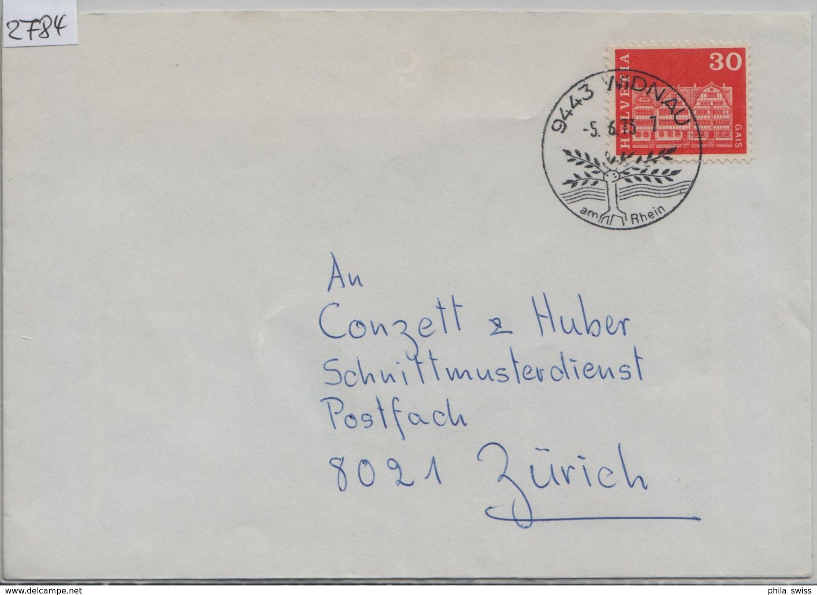 1973 Gais 416/882 - Stempel: 9443 Widnau 5.6.73 - Briefe U. Dokumente