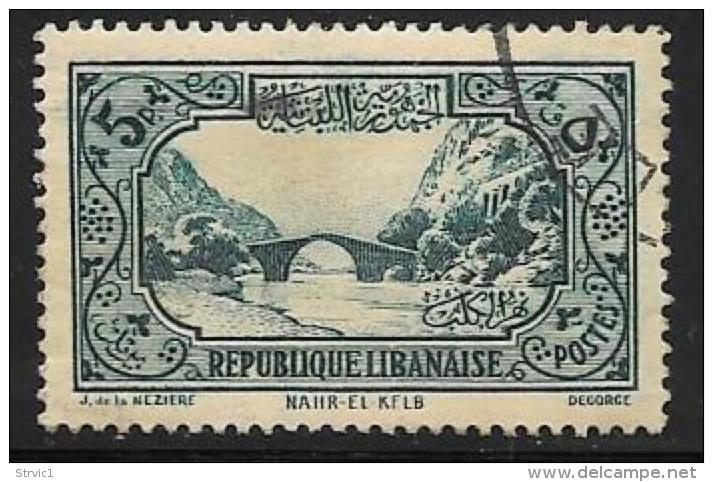 Lebanon Scott # 155 Used Dog River Bridge, 1940 - Lebanon