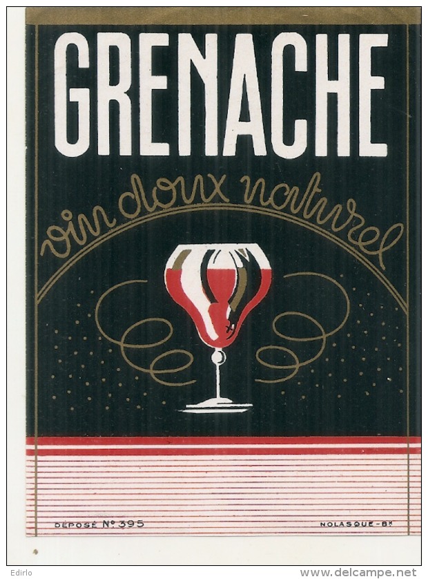 étiquette Générique Imprimeur - Grenache Vin Doux Naturel - - Rode Wijn