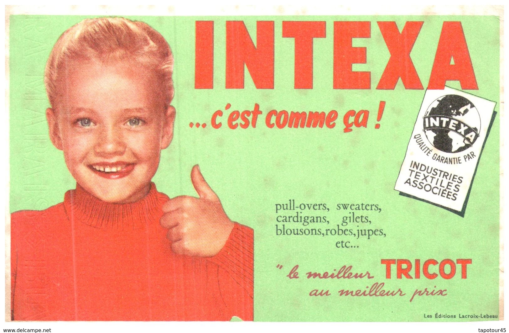 Tr In/ Buvard Tricot Intexa (N= 1) - T