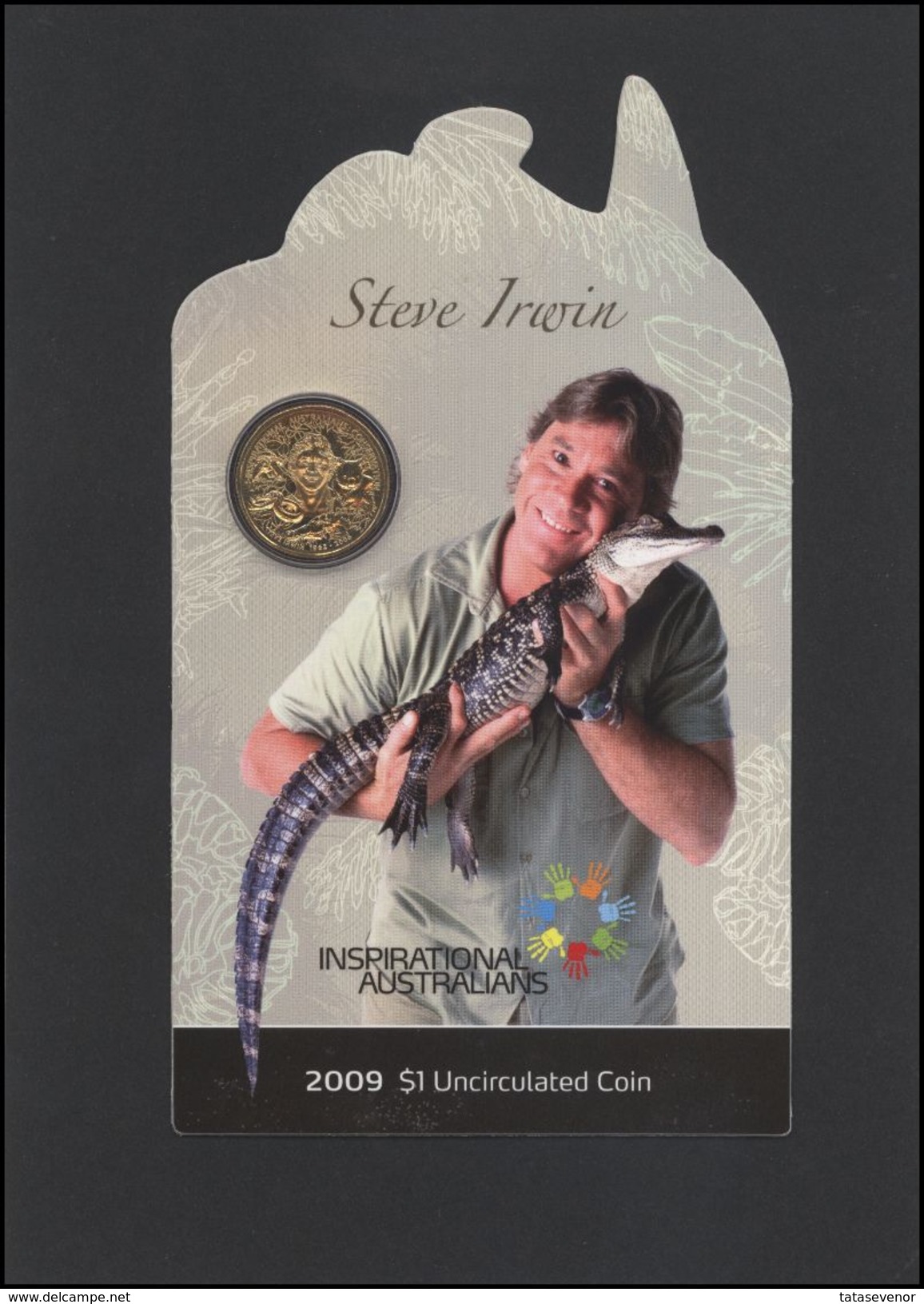 AUSTRALIA Commemorative 1 $ Coin Honoring Crocodile Hunter Steve Irwin - Other & Unclassified