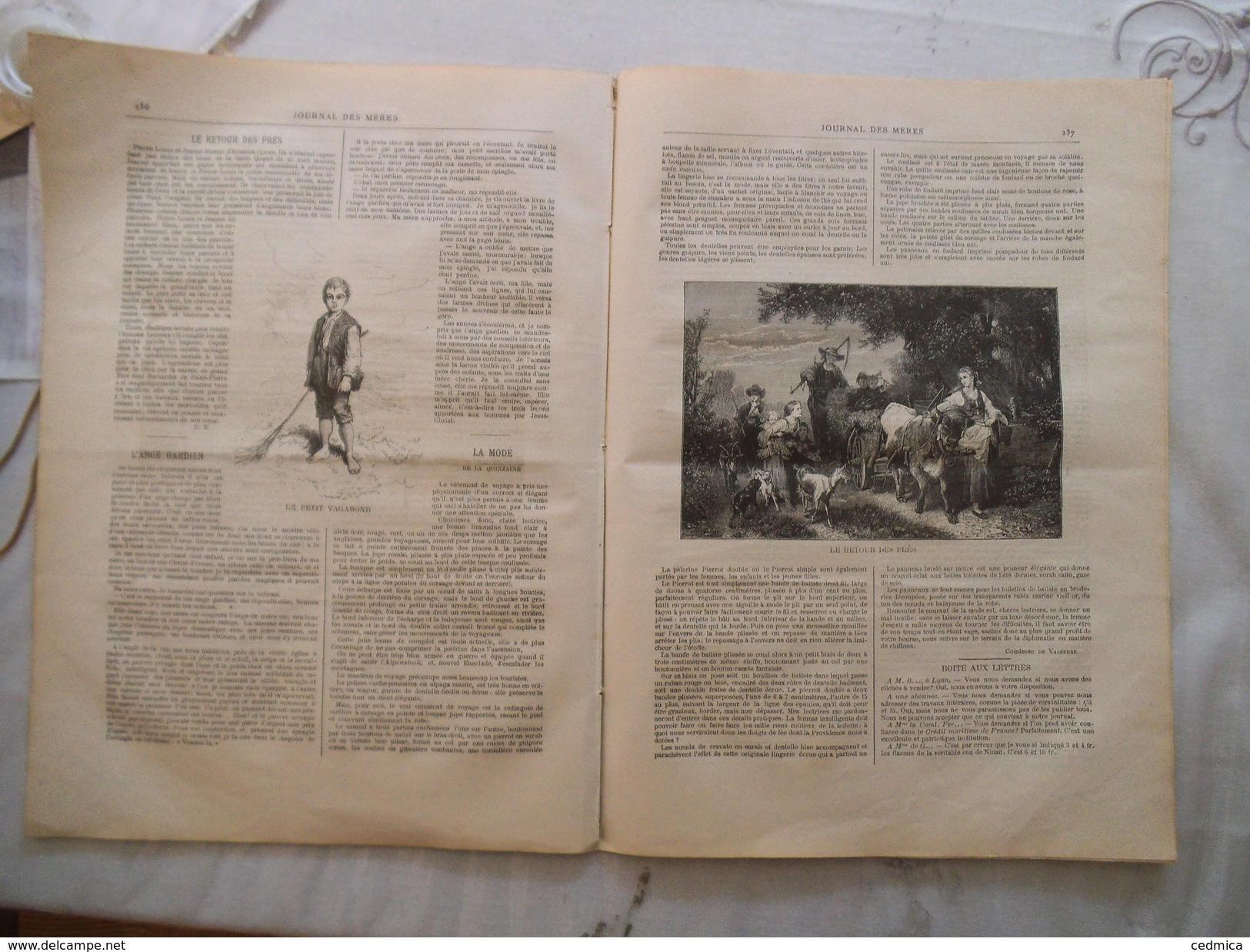 JOURNAL DES MERES N°15 1er AOUT 1881 LE MOULIN A VENT,LES PIGEONS,LE CHATEAU DE MONSEC,TOILETTES DE DAMES  16 PAGES - Zeitschriften - Vor 1900