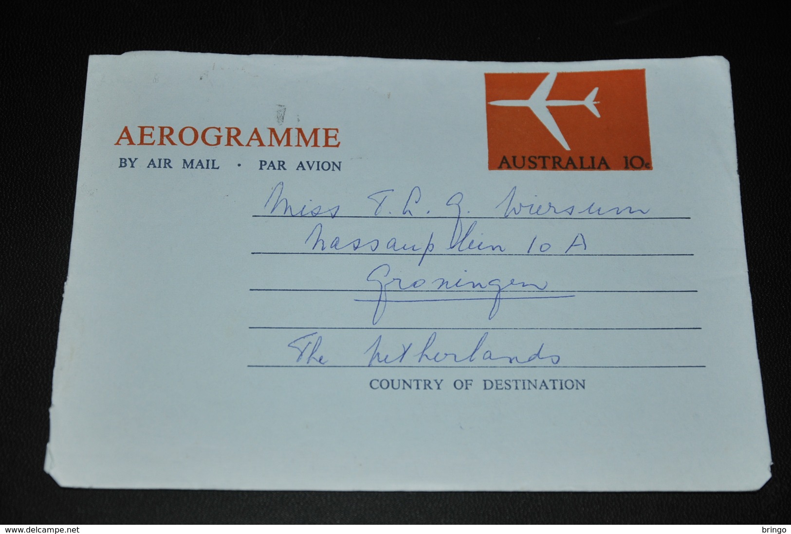 23- Aerogramme Australie To Groningen Holland - Storia Postale