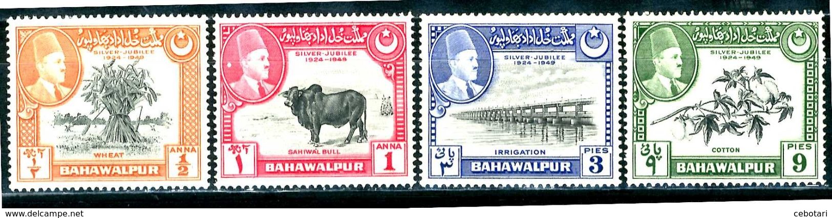 BAHAWALPUR 1949** - Silver Jubilee - 4 Val. MNH Come Da Scansione. - Bahawalpur