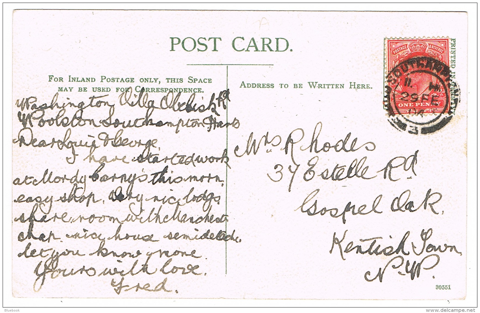 RB 1158 -  1904 F.G.O. FGO Stuart Postcard No. 647 - The Bargate Southampton Hampshire - Southampton