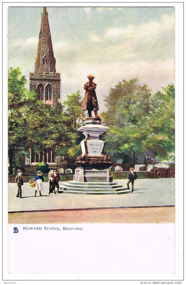 RB 1159 - Early Raphael Tuck Postcard - Howard Statue Bedford - Bedfordshire - Bedford