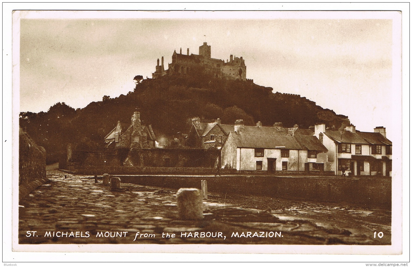 RB 1159 - 1947 Real Photo Postcard - St Michaels Mount Harbour Cornwall Good Penryn Cancel - St Michael's Mount