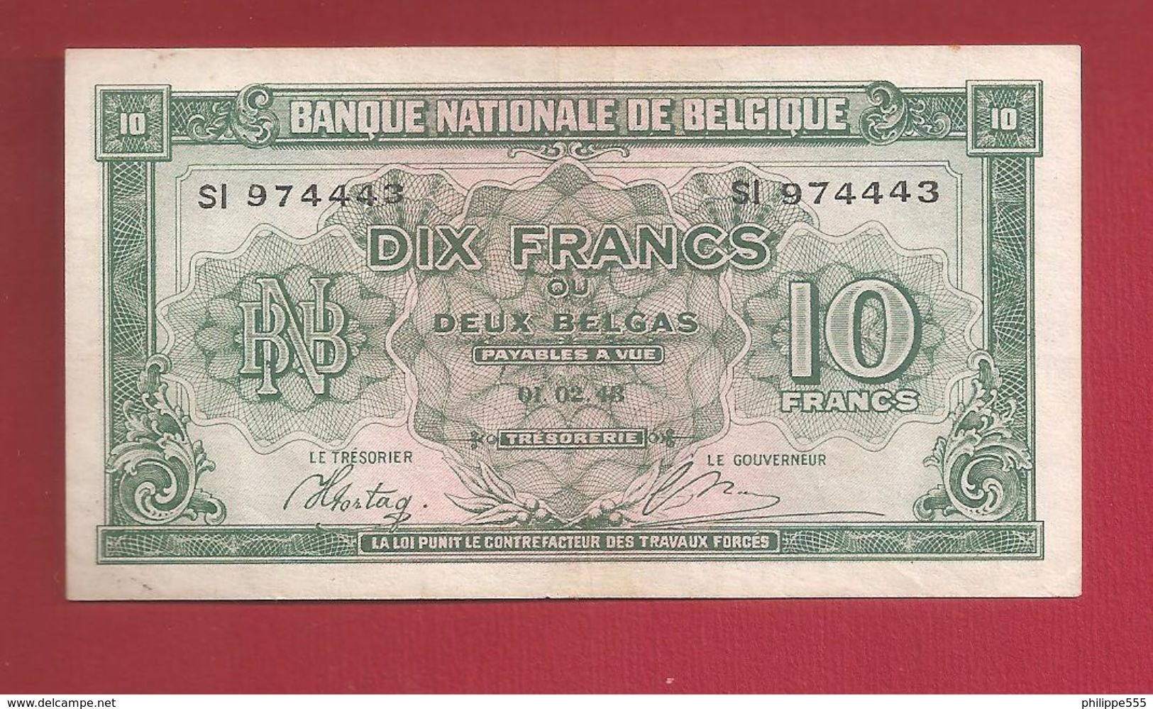 10 Francs 1943 Type 1 Londen - Other & Unclassified