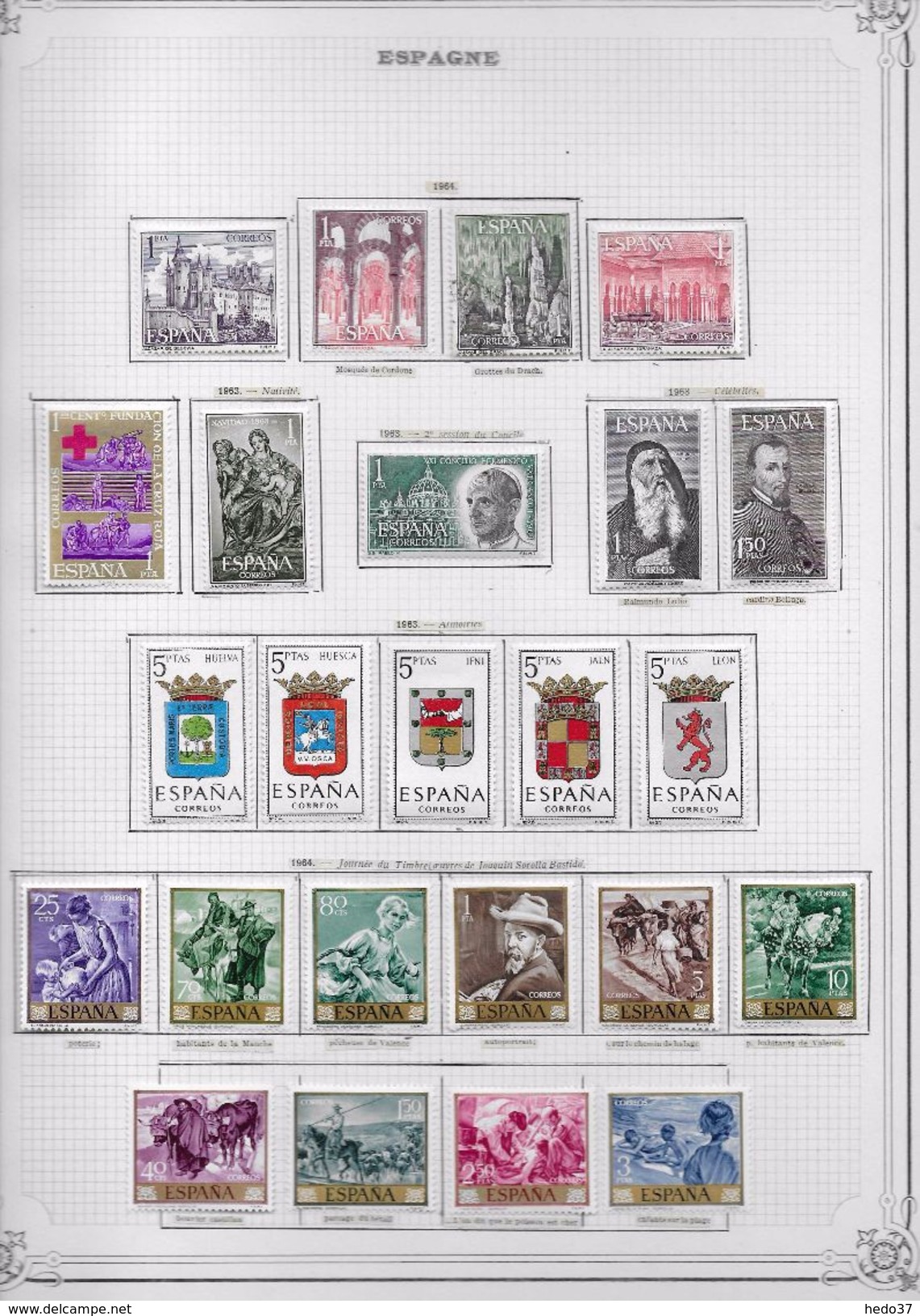 Espagne - Collection Vendue Page Par Page - Timbres Neufs * / Oblitérés - TB - Collections