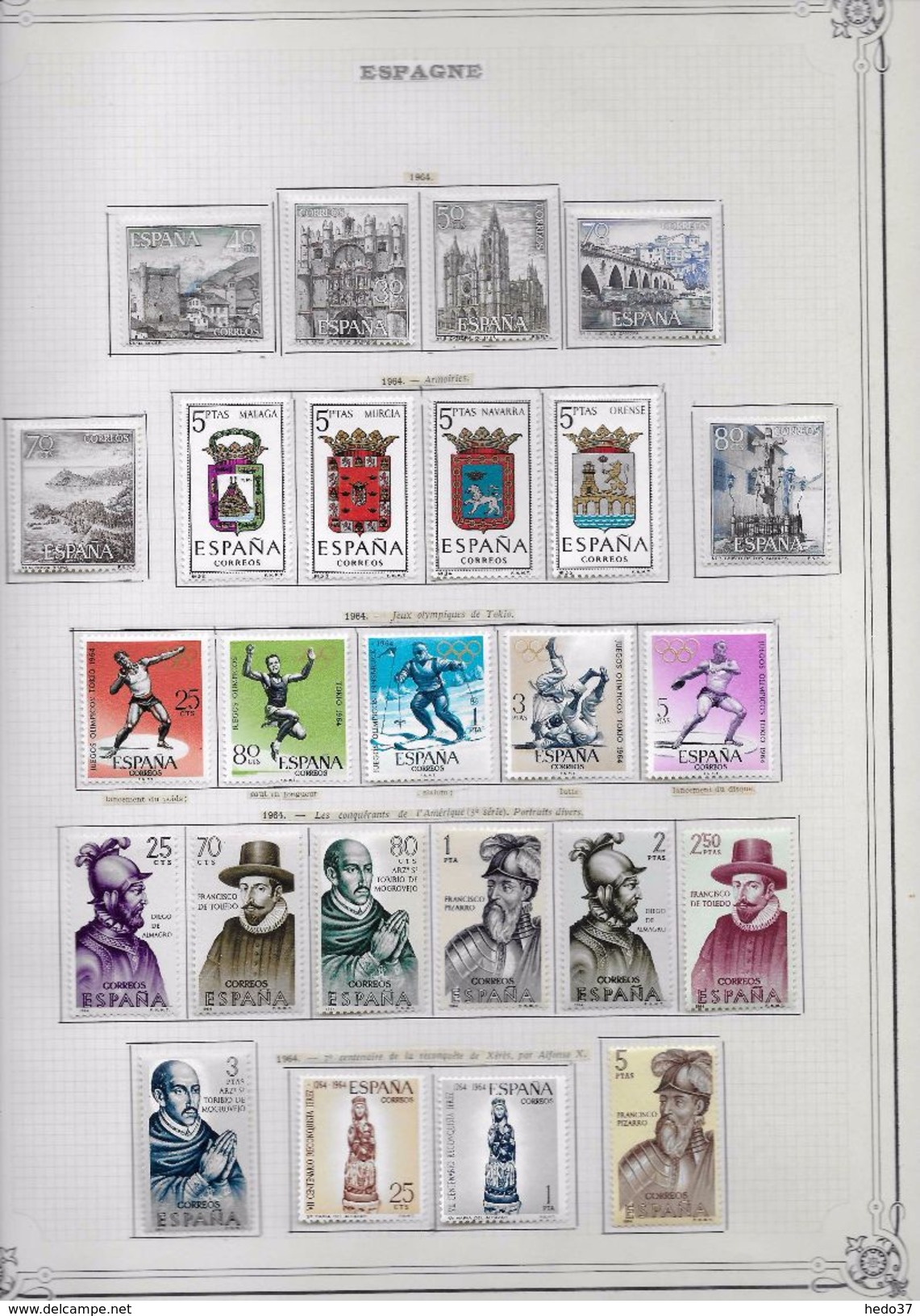 Espagne - Collection Vendue Page Par Page - Timbres Neufs * / Oblitérés - TB - Verzamelingen