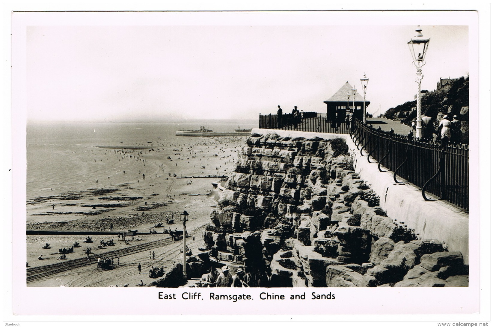 RB 1161 - Real Photo Postcard - Chine &amp; Sands - East Cliff Ramsgate Kent - Ramsgate