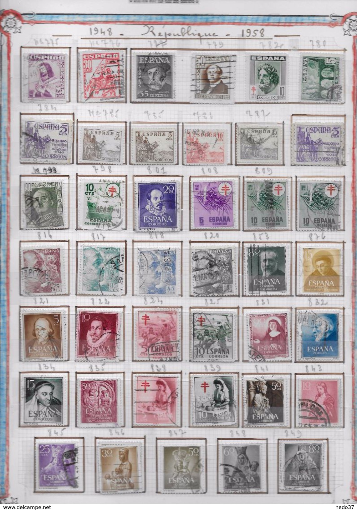 Espagne - Collection Vendue Page Par Page - Timbres Neufs * / Oblitérés - TB - Collections