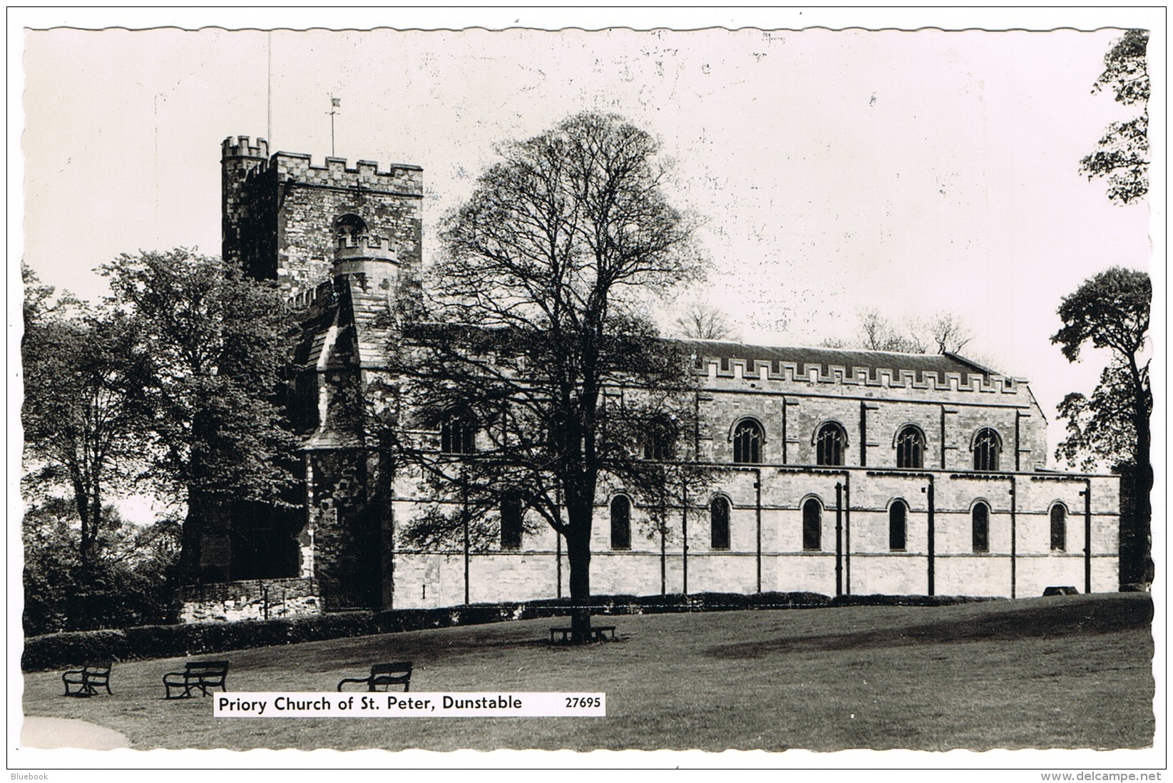 RB 1162 - Real Photo Postcard - Priory Church Of St Peter Dunstable - Bedfordshire - Otros & Sin Clasificación