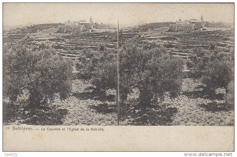 Palestine - Carte Stéréoscopique - Bethléem - Couvent Et Eglise De La Nativité - Palestine