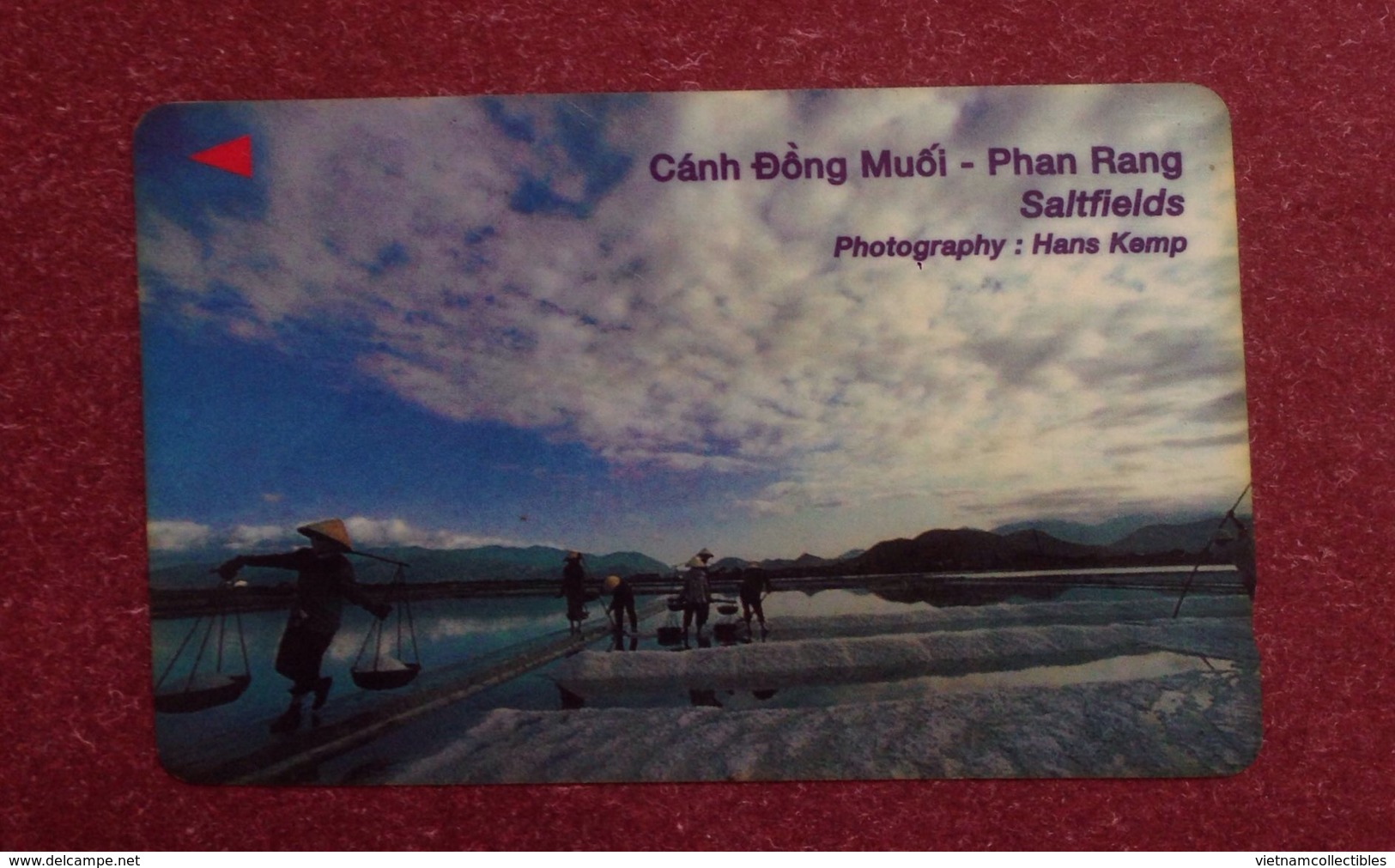 Vietnam Viet Nam Used Magnetic Phone Card / Phonecard : Salt Field In Phan Rang - Vietnam