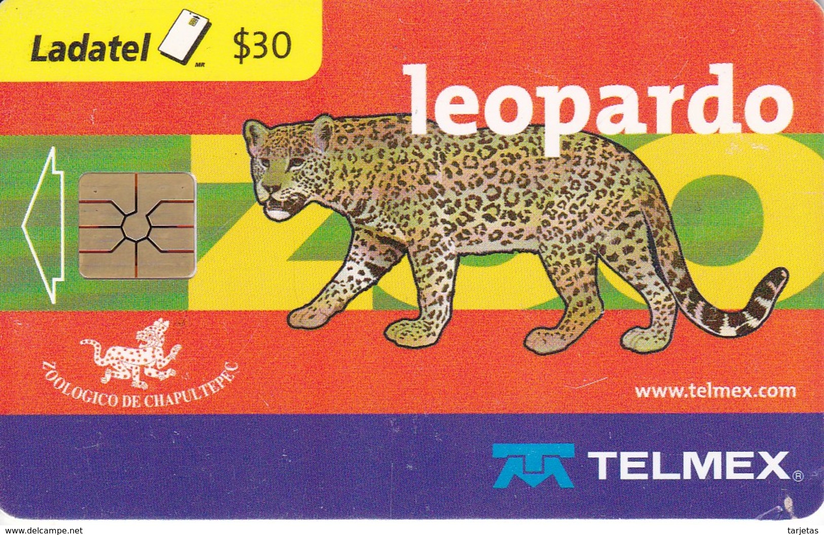 TARJETA DE MEXICO DE UN LEOPARDO (ZOO) - Otros & Sin Clasificación