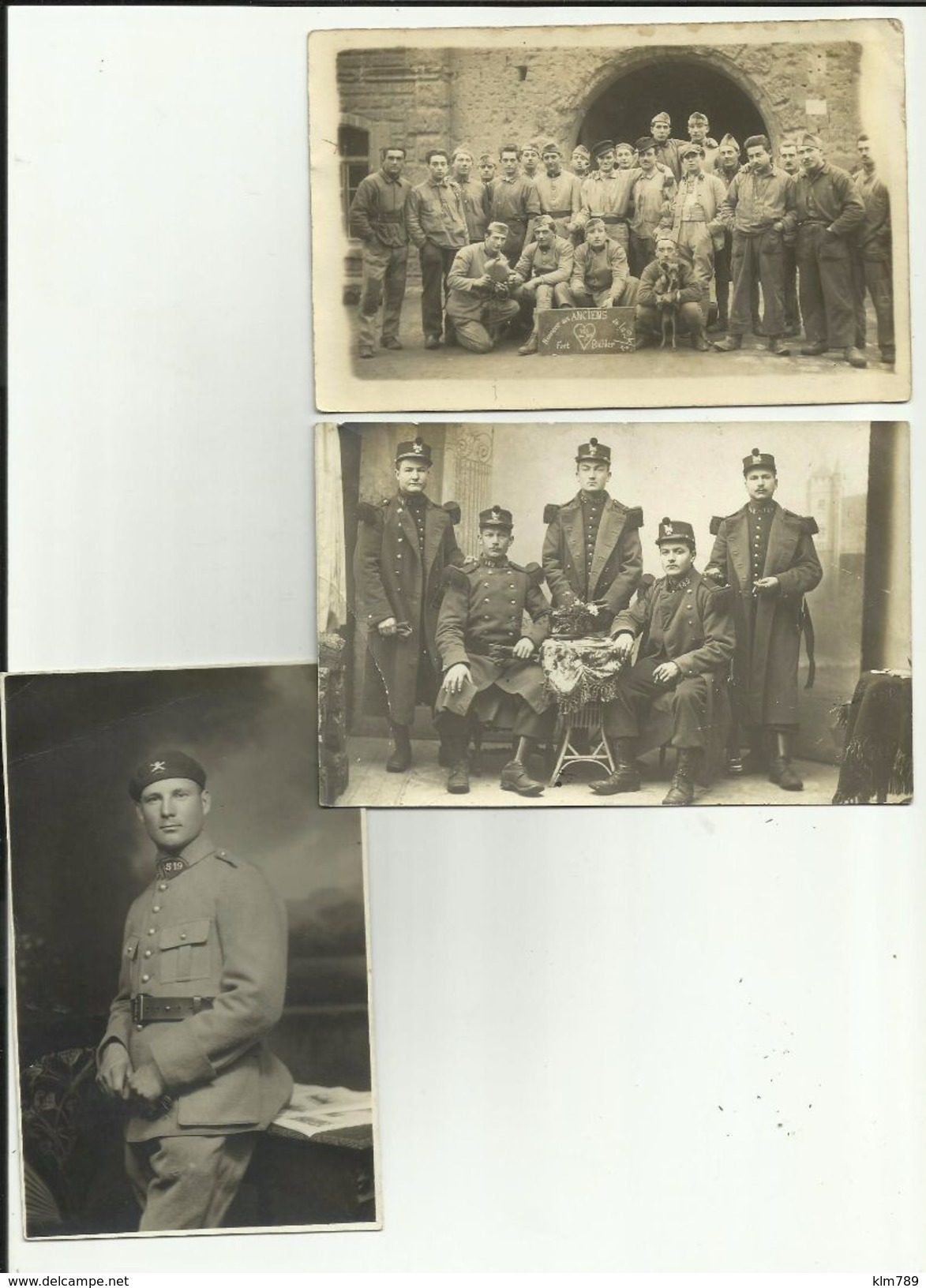 Lot De 3   Cartes Photos - Militaria- Régiments - Soldats -  Uniformes  - - Regiments