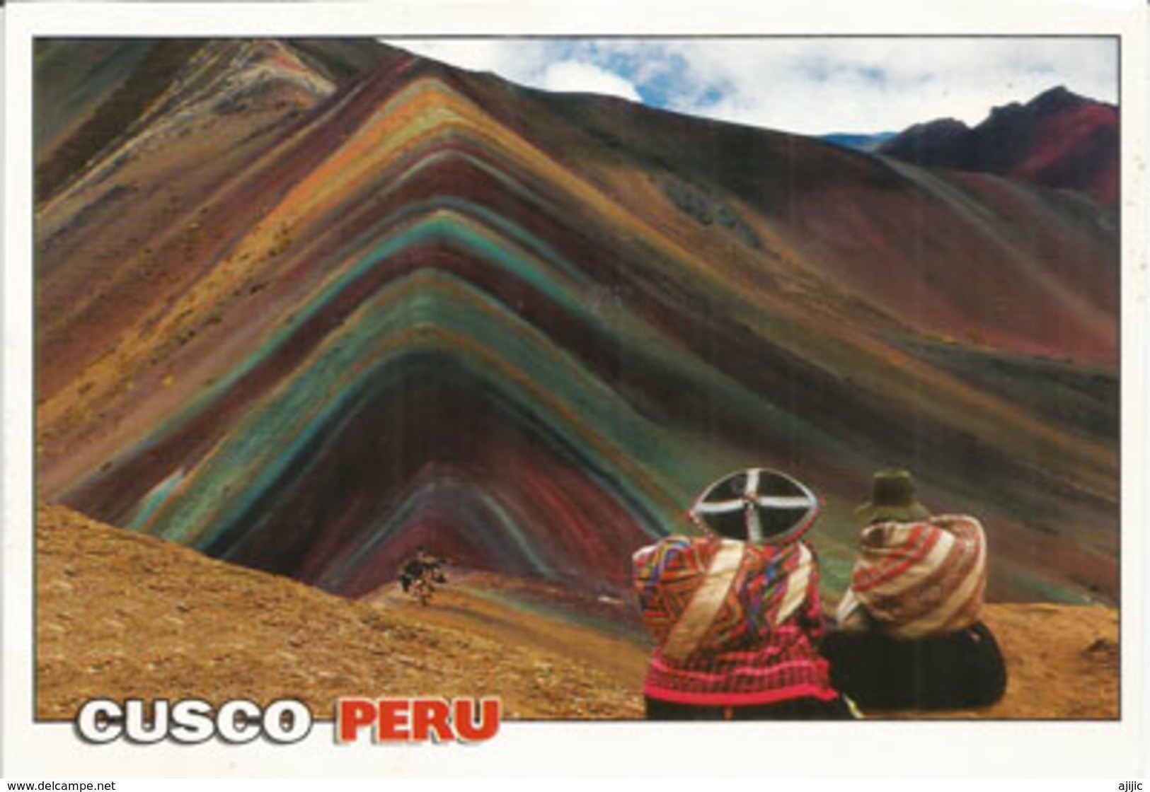 PEROU. Vinicunca &ndash; La Montagne Arc-en-ciel Du Pérou, Carte Postale Adressée ANDORRA,avec Timbre à Date Arrivée - Peru