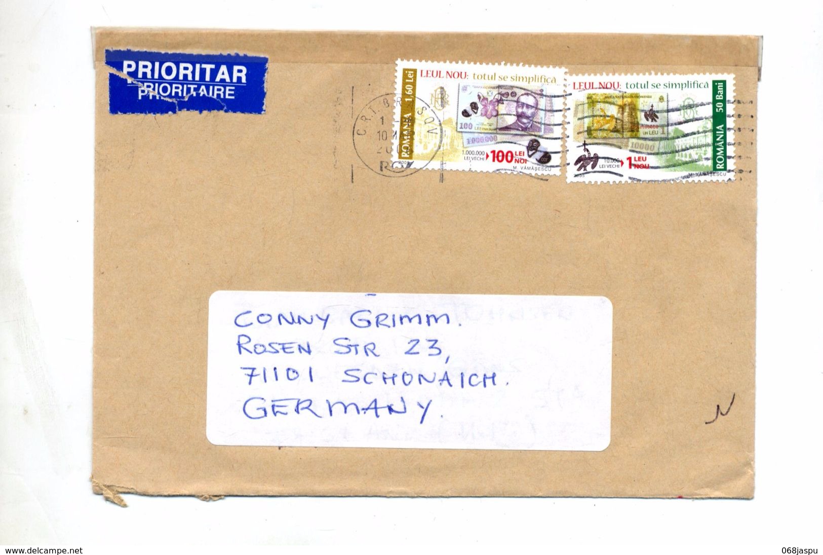 Lettre Flamme Muette Brasov Sue Leul Nou - Postmark Collection