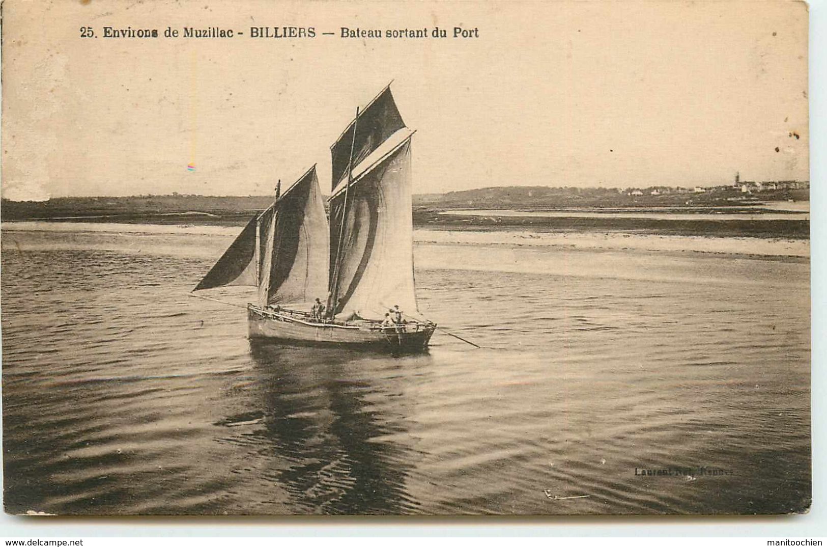 DEP 56 BILLIERS BATEAU SORTANT DU PORT - Autres & Non Classés