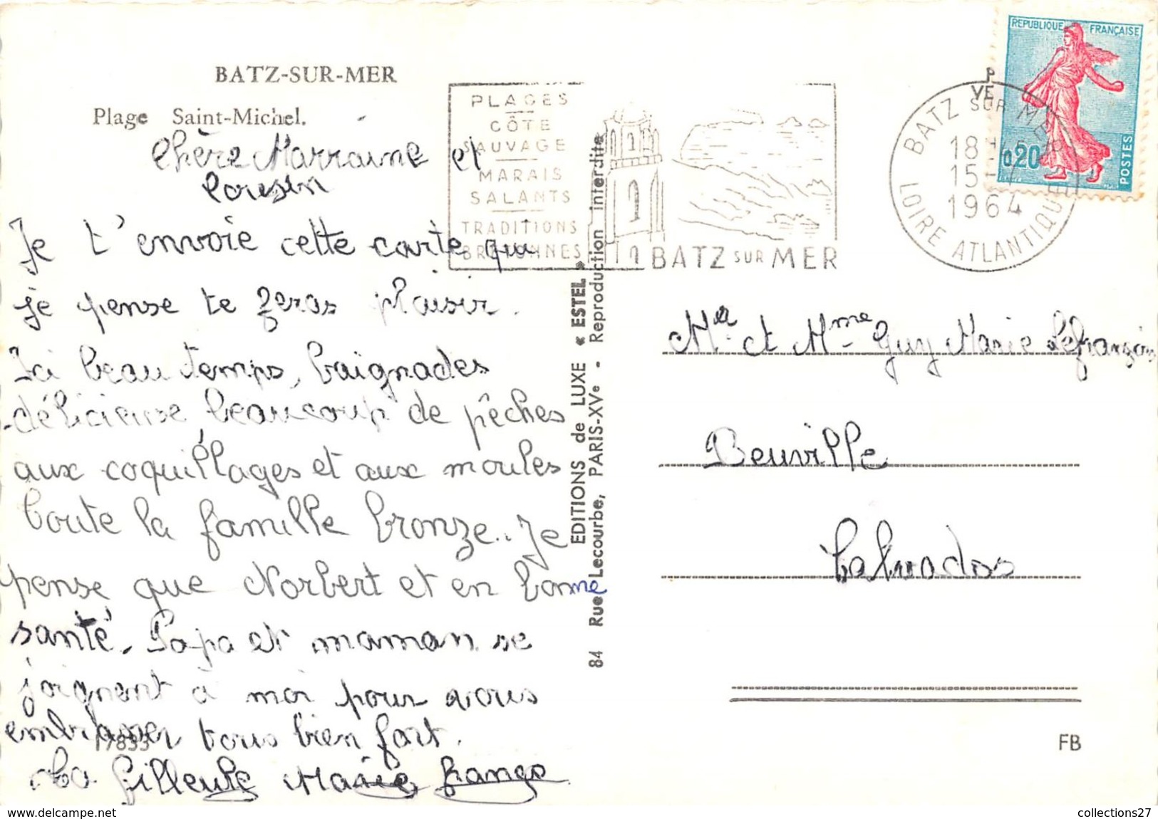 44-BATZ-SUR-MER- PLAGE SAINT MICHEL - Batz-sur-Mer (Bourg De B.)