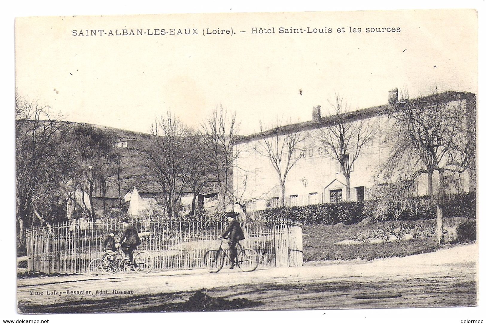 CPA Saint Alban Les Eaux Loire 42 Hôtel Saint Louis Et Les Sources éditeur Lafay à Roanne écrite Timbrée 1910 - Other & Unclassified