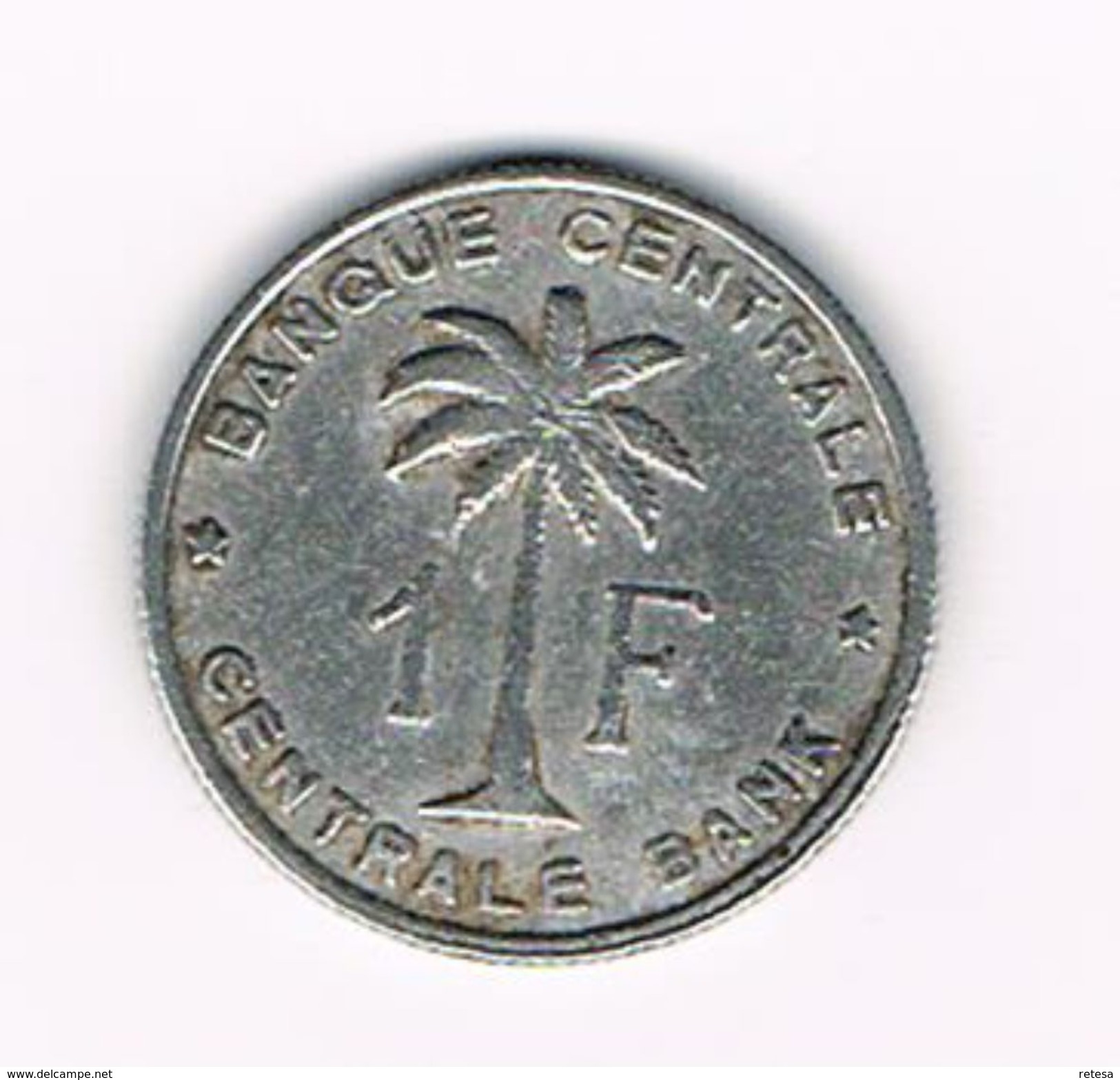 ) BELGISCH CONGO   BELGE - RUANDA  URUNDI   1 FRANC  1957 - 1951-1960: Baudouin I