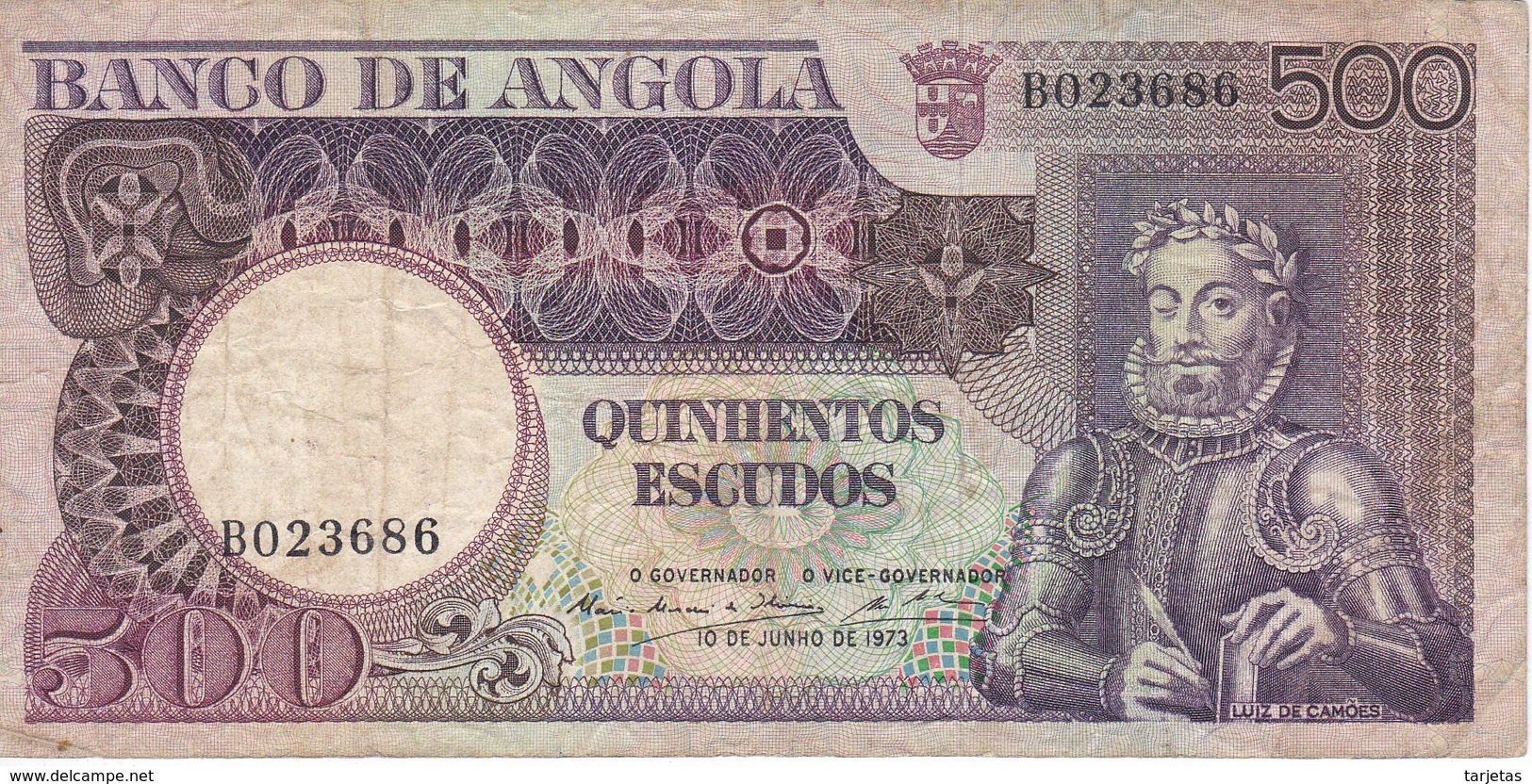 BILLETE DE ANGOLA DE 500 ESCUDOS DEL AÑO 1973 (BANKNOTE) - Angola