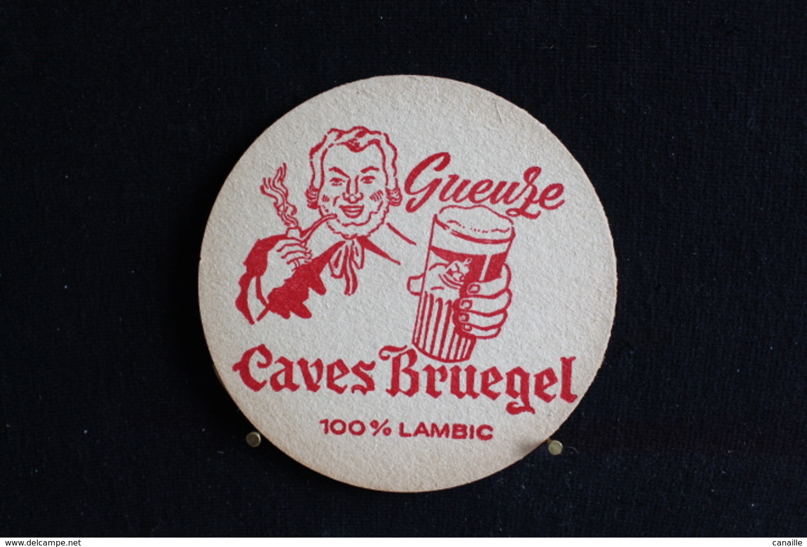 * Sous Bock / Bierviltjes / Coasters : 2 / Gueuze Caves Bruegel - Brasserie / Brouwerij - Brabrux Wolvertem    .- - Sous-bocks