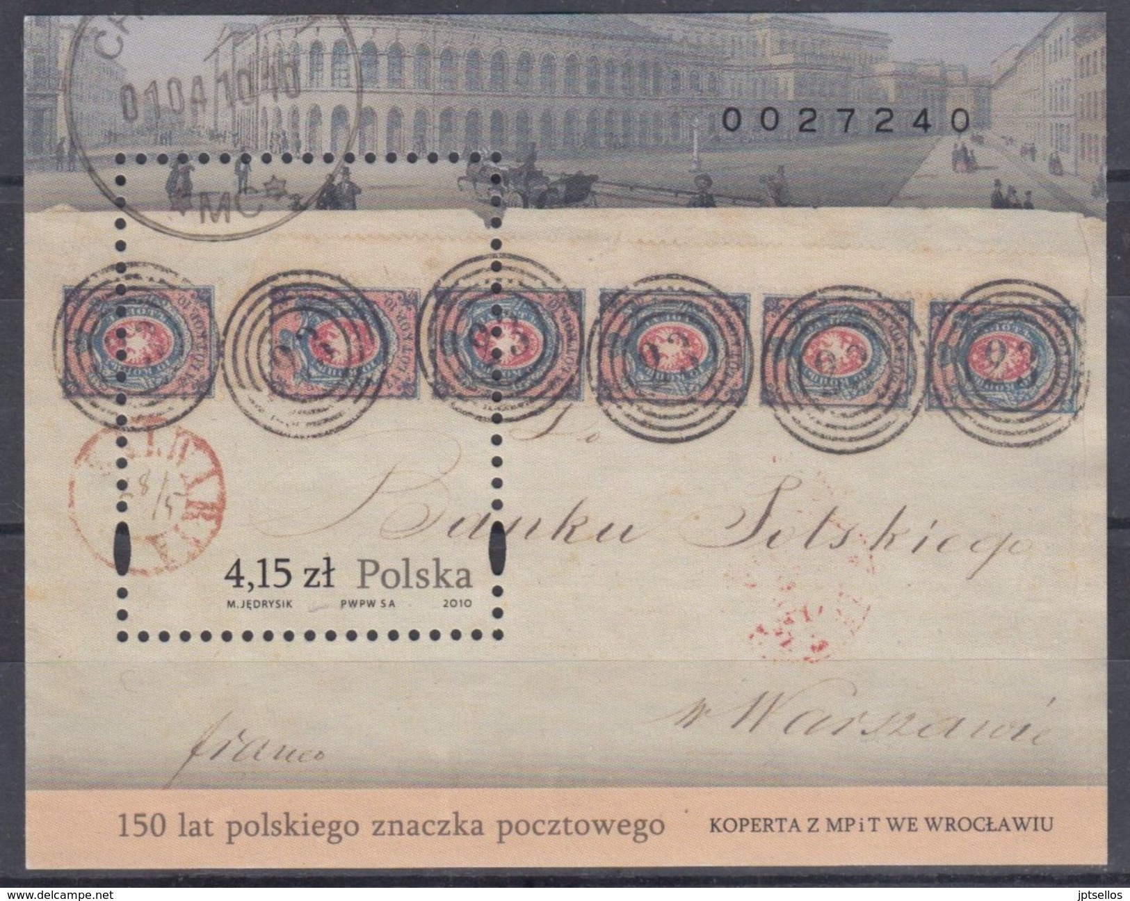 POLONIA 2010 HB-185 USADO - Blocks & Sheetlets & Panes