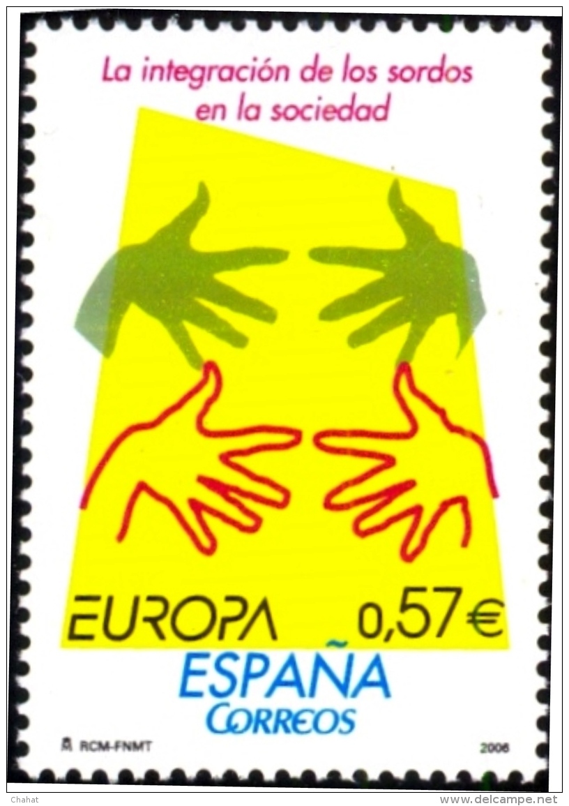 HEALTH-LOUIS BRAILLE-EUROPA-SPAIN-2006-SET OF 2-MNH-H1-429 - Handicaps