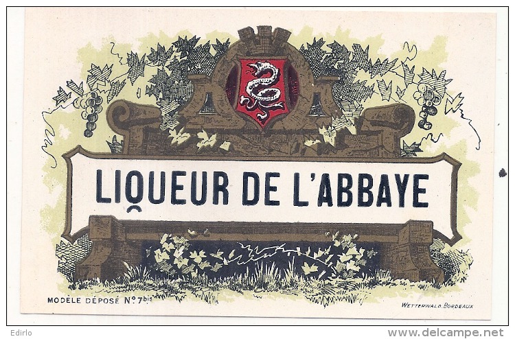 EAU DE VIE  -  Liqueur De L'abbaye - (4 Point De Colles Dos) - Whisky