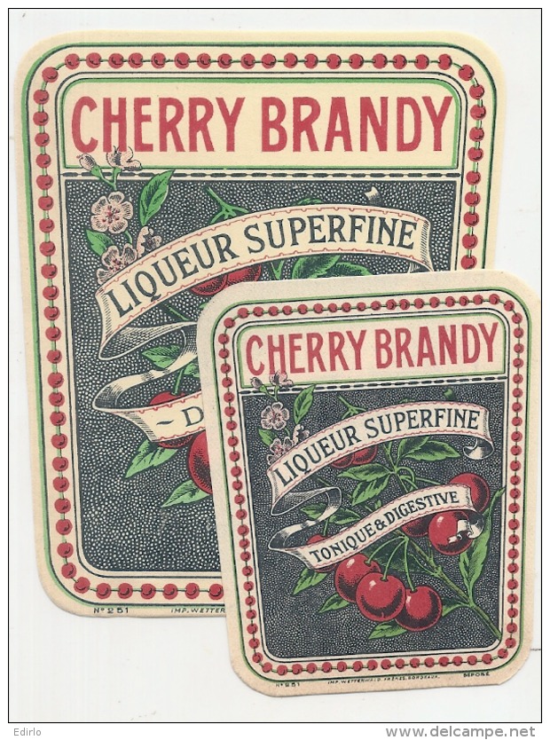 BRANDY CHERRY  Liqueur Surfine  - (1 Point De Colles Dos Aminci) - Whisky