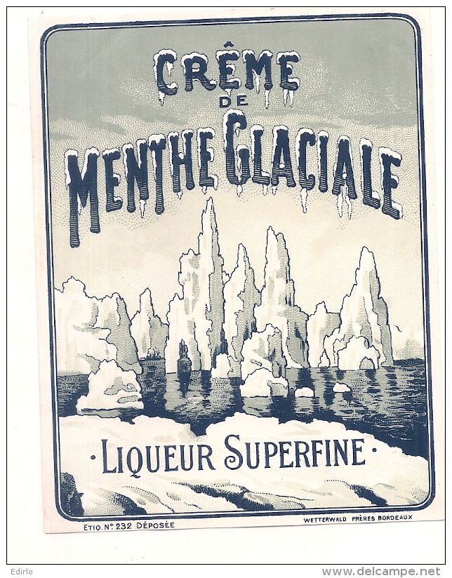 MENTHE GLACIALE  Liqueur Surfine   - (4 Points De Colles Dos Amincis ) - Whisky
