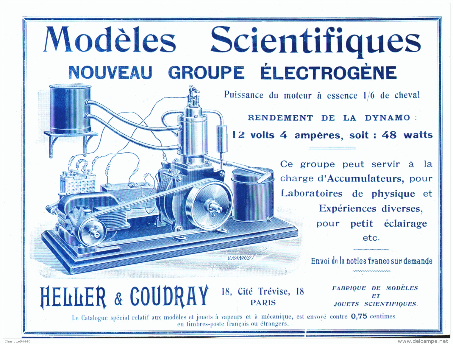 PUB  MODELES SCIENTIFIQUE  " HELLER &amp; COUDRAY  "  1905 (1) - Autres & Non Classés