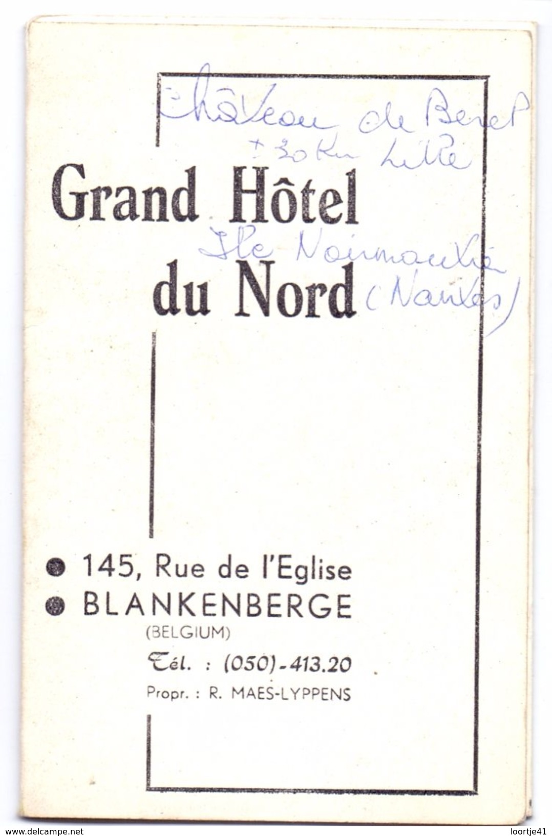 PK - Hotel Restaurant - Grand Hotel Du Nord - Blankenberge - - Hoteles & Restaurantes