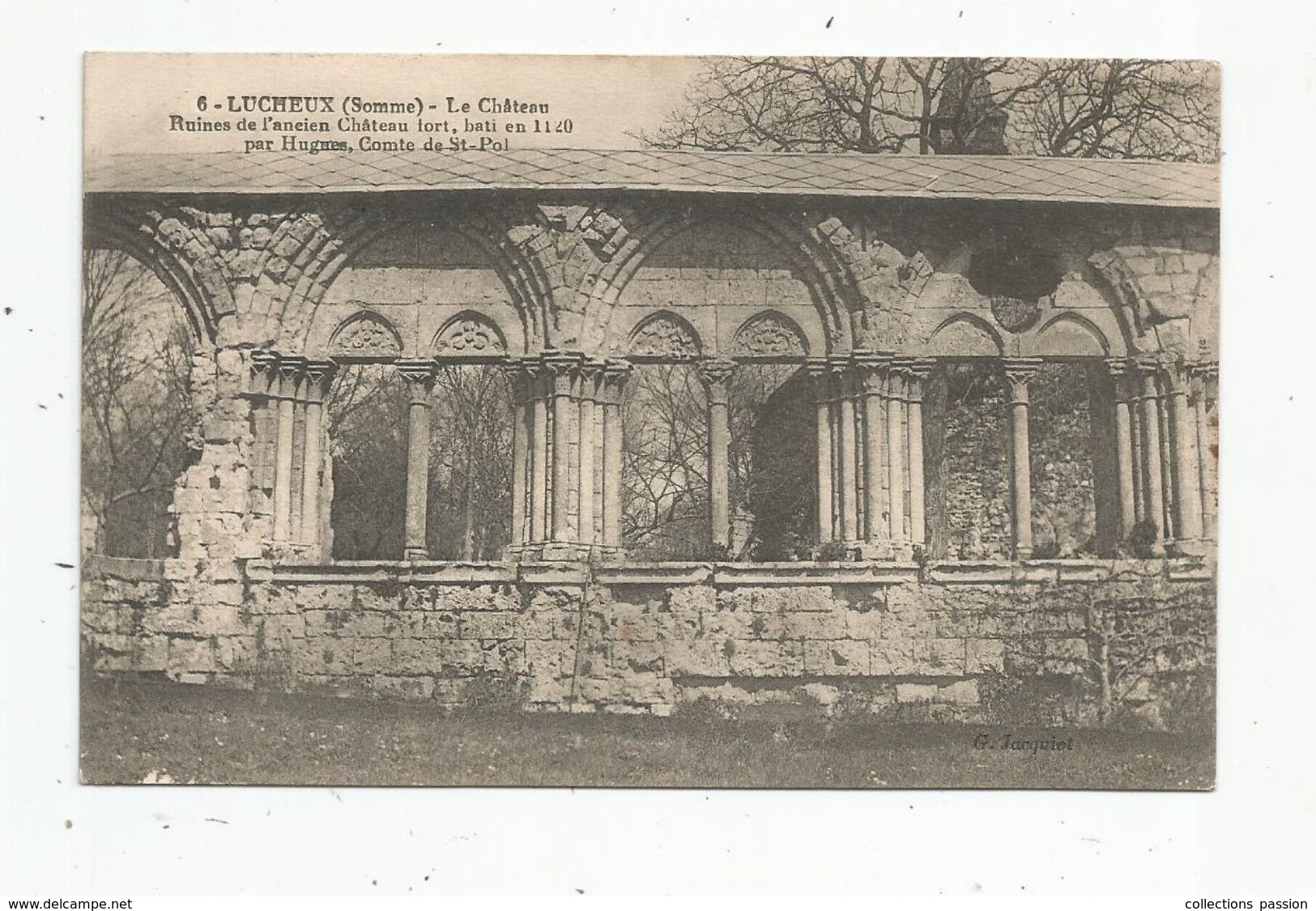 Cp,  80 , LUCHEUX , Le Château , Ruines De L'ancien Château Fort , Vierge - Lucheux