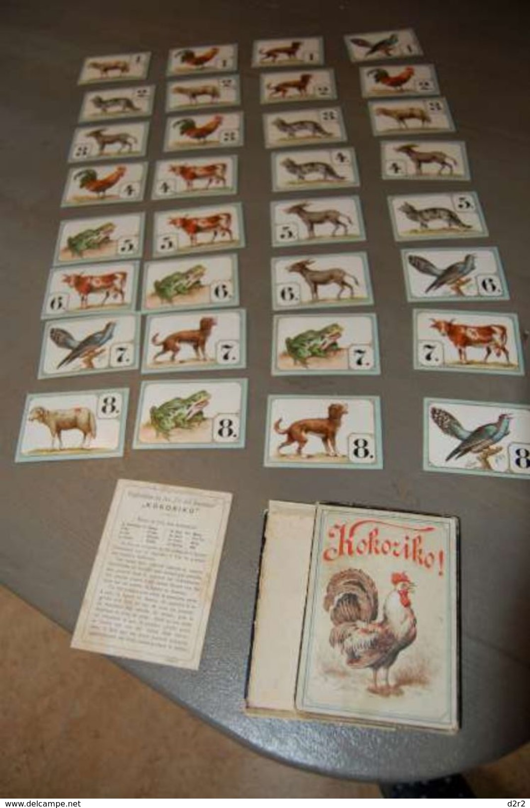 ANCIEN JEUX DE CARTE "KOKORIKO" COMPLET ,MAIS AVEC BOITE DEFECTUEUSE...V/IMAGES - Other & Unclassified