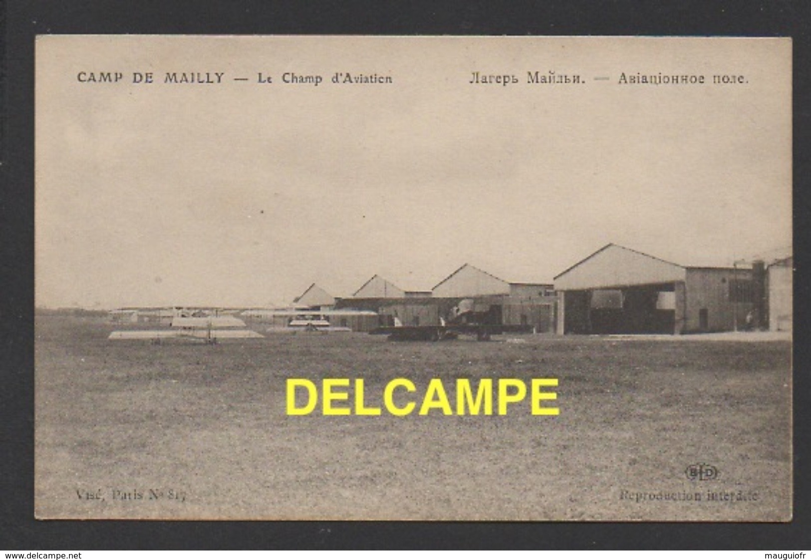 DD / TRANSPORTS / AVIATION / LE CHAMP D' AVIATION MILITAIRE DU CAMP DE MAILLY / LES AVIONS ET LES HANGARS - Aerodrome
