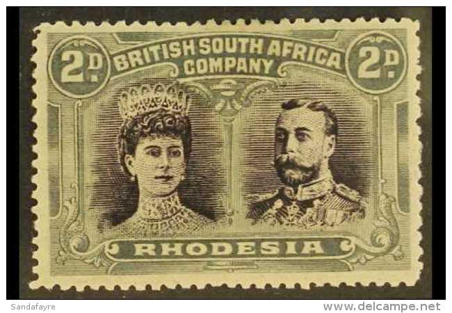 1910 2d Black-purple And Slate-grey, Double Head, SG 127, Heavyish Hinge Remainder But Very Fine And Fresh Mint.... - Sonstige & Ohne Zuordnung