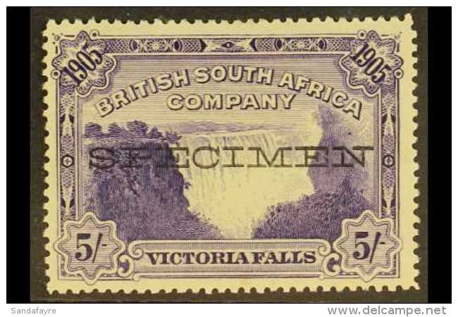 1905 5s Violet Victoria Falls Perf 14&frac12;-15 With "SPECIMEN" Overprint, SG 99as, Fine Mint, Very Fresh. For... - Sonstige & Ohne Zuordnung