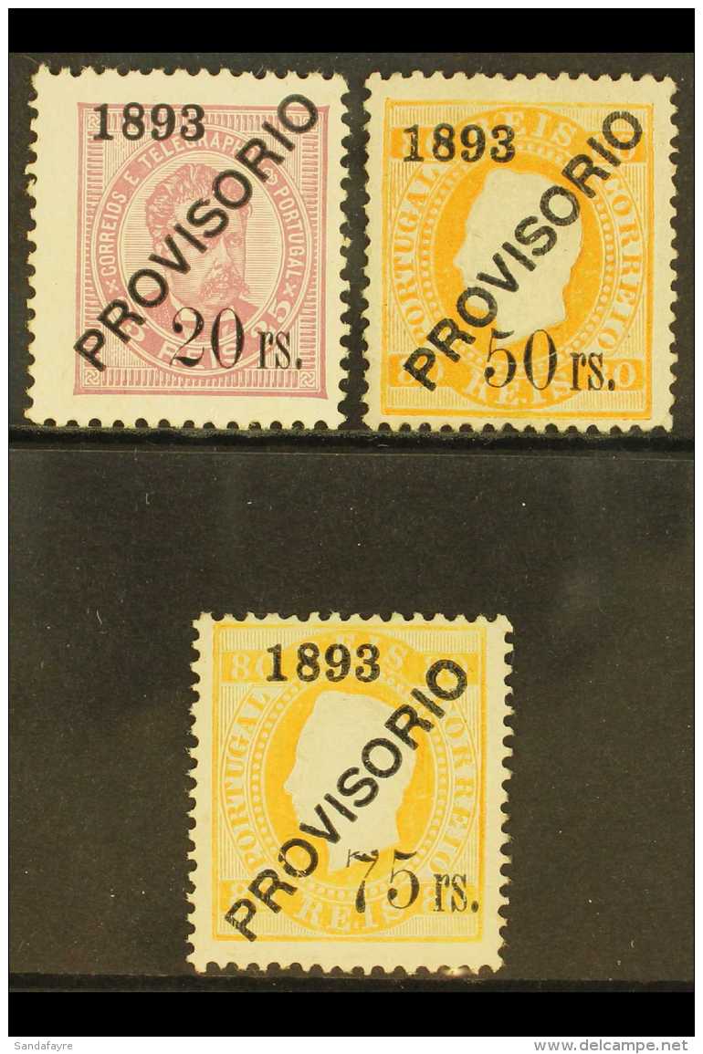 1893 "1893 Provisorio" Surcharges Set Complete, SG 309/12, Mi. 93/7, Mint Or Unused, SG Cat.&pound;355 (3). For... - Sonstige & Ohne Zuordnung