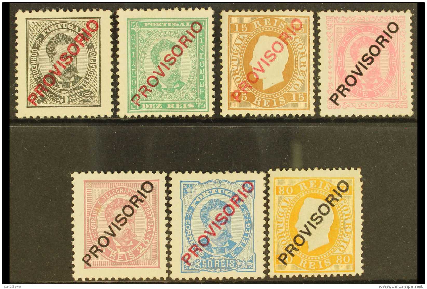 1892 "Provisorio" Overprint Set Complete, SG 284/93, Mi. 80/6, Mint Or Unused, SG Cat &pound;427 (7). For More... - Sonstige & Ohne Zuordnung