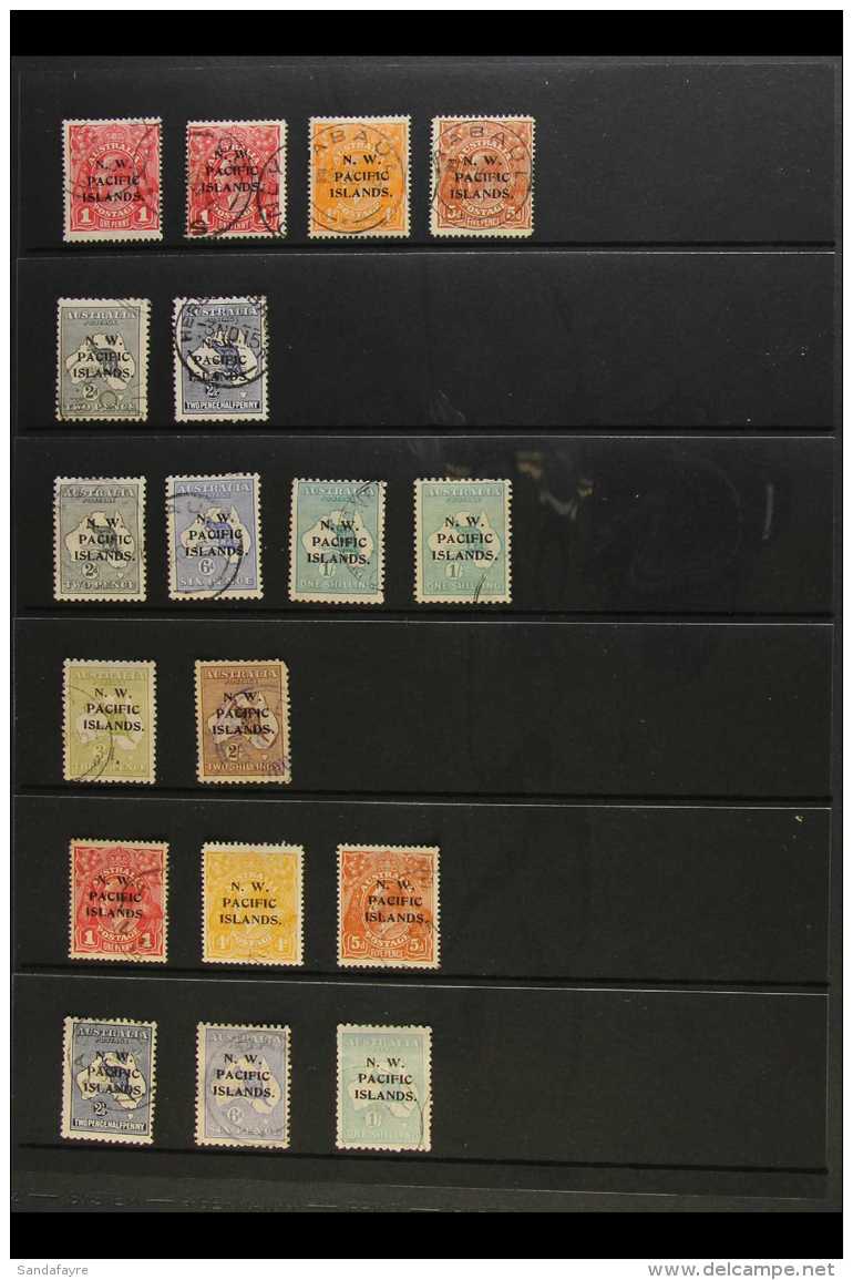 1915-1922 N.W. PACIFIC ISLANDS OVERPRINTS USED COLLECTION With 1915-16 KGV 1d (2 Different Shades), 4d And 5d; Roo... - Papua-Neuguinea