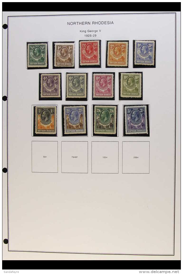 1925-1963 MINT COLLECTION An All Different Collection Presented On Printed Pages. Includes 1925-29 Set To 3s, KGVI... - Nordrhodesien (...-1963)