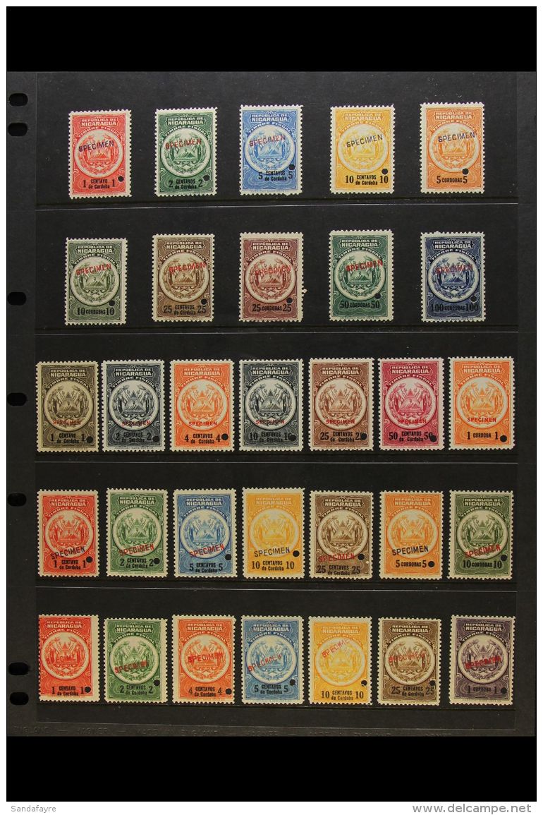 REVENUE STAMPS - "SPECIMEN" COLLECTION An Attractive Selection From The American Bank Note Company Archives,... - Nicaragua