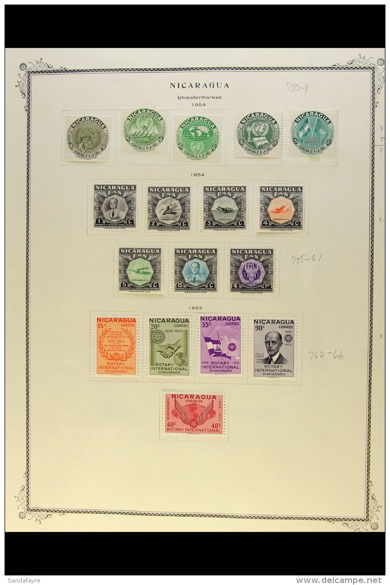 1950-1973 VERY FINE MINT COLLECTION On Pages, ALL DIFFERENT, Highly Complete For 1950's - 1960's Period Inc Air... - Nicaragua