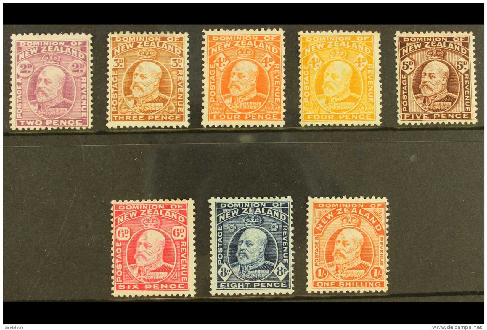 1909-16 KEVII Comb Perf 14x14&frac12; Complete Set, SG 388/94, Fine Mint, Fresh Colours. (8 Stamps) For More... - Autres & Non Classés